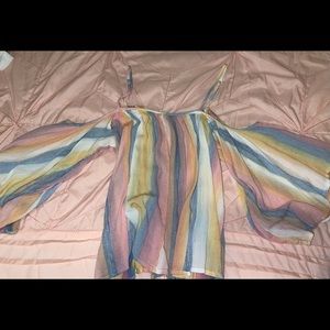 Rainbow stripped billabong top